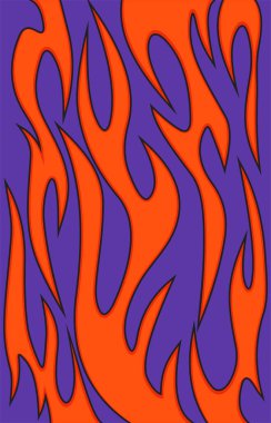 Basit turuncu alev dizisi