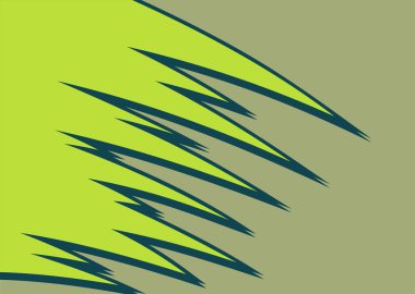 Yeşil dikenli desenli minimalist arkaplan ve bazı kopyalama alanı