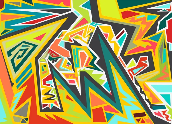 Fond Abstrait Avec Motif Coloré Divers — Image vectorielle
