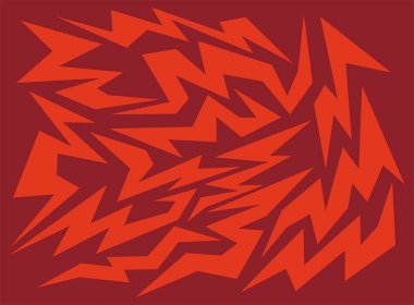 Çeşitli keskin, zigzag ve şimşek desenli soyut arkaplan