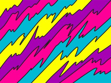 Renkli dalga çizgileri desenli basit arkaplan