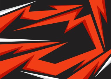 Eğimli kırmızı renk keskin ve zigzag desenli basit arkaplan