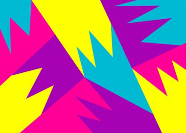 Soyut renkli zikzak desenli minimalist bir arkaplan. Soyut iç duvar kağıdı