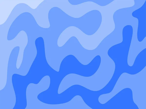 Einfacher Hintergrund Mit Einem Muster Blauer Wellenlinien — Stockvektor