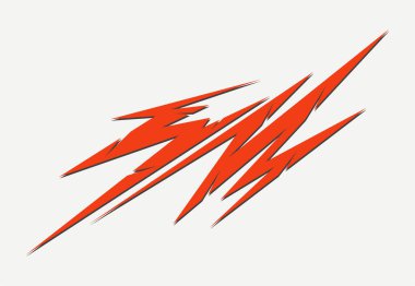 Soyut kırmızı başaklar ve zikzak çizgisi deseni