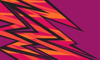 Renkli keskinlik ve zikzak çizgileri desenli soyut arkaplan