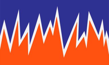 Sivri uçlu zigzag desenli minimalist arkaplan ve bazı kopyalama alanı