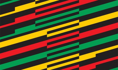 Geometrik çizgi desenli ve Jamaika renk temalı soyut arkaplan