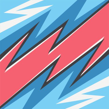 Eğim ve renkli zikzak desenli basit arkaplan