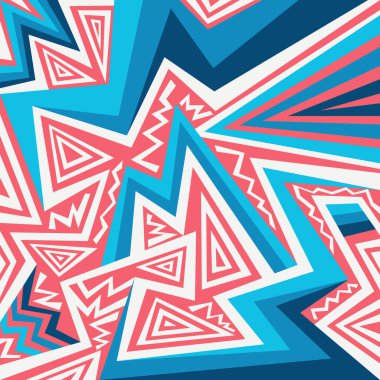 Düzensiz çizgiler ve çeşitli desenlerle soyut arkaplan