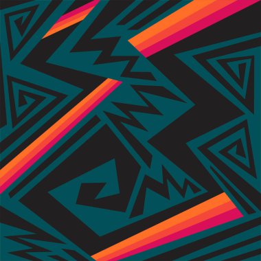 Çeşitli desenlere ve renk çizgilerine sahip soyut arkaplan