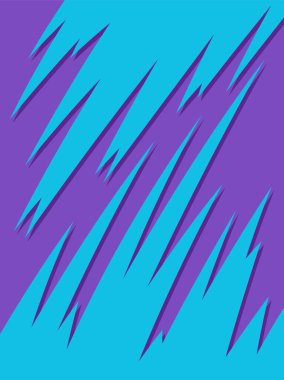 Mavi keskin ve zigzag desenli basit arkaplan