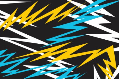 Renkli üst üste binen zikzak desenli minimalist arkaplan