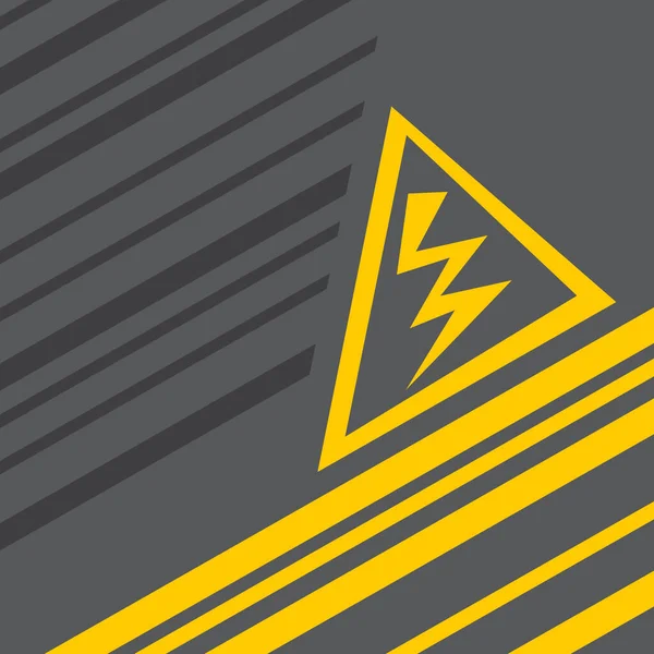 Simple Background Yellow Warning Icon Some Stripes — ストックベクタ