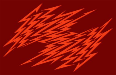 Çeşitli keskin, zigzag ve şimşek desenli soyut arkaplan