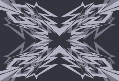 Yansıtıcı keskin ve zigzag çizgili soyut arkaplan