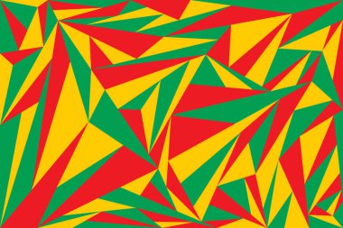 Soyut renkli üçgen desenli basit bir arkaplan. Soyut geometrik iç duvar kağıdı