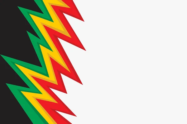 Einfacher Hintergrund Mit Zickzackmuster Und Jamaikanischem Farbthema Und Etwas Kopierfläche — Stockvektor
