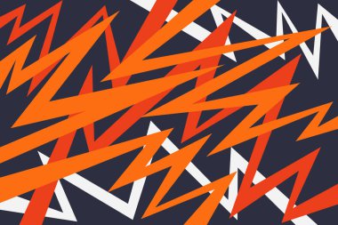 Renkli üst üste binen zikzak desenli minimalist arkaplan