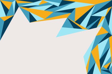 Soyut renkli çokgen desenli ve bazı kopyalama alanı olan basit arkaplan