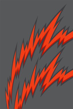 Gradyan kırmızı dikenler desenli soyut arkaplan