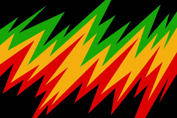 Fond Abstrait Avec Motif Pointes Avec Thème Couleur Jamaïcain — Image vectorielle