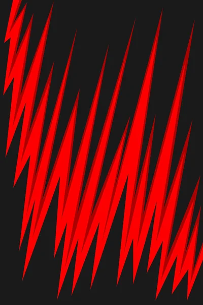 Fondo Abstracto Con Patrón Zigzag Irregular Rojo — Vector de stock