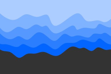 Mavi eğimli dalga çizgileri desenli basit arkaplan ve bazı kopyalama alanı ile