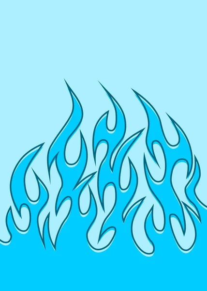 Einfacher Hintergrund Mit Blauem Flammenmuster Und Etwas Kopierfläche — Stockvektor