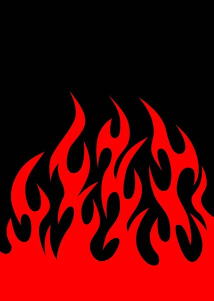 Einfacher Hintergrund Mit Rotem Flammenmuster Und Etwas Kopierfläche — Stockvektor