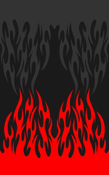 Fond Simple Avec Motif Tatouage Flamme Rouge — Image vectorielle