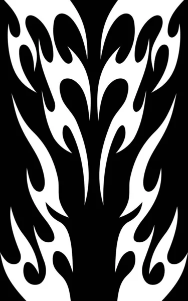 炎のタトゥーパターンとシンプルな背景 — ストックベクタ