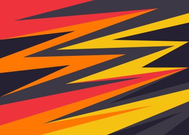 Renkli keskin ve zigzag desenli soyut arkaplan