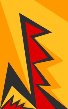 Gradyan üçgen ve zikzak desenli minimalist arkaplan