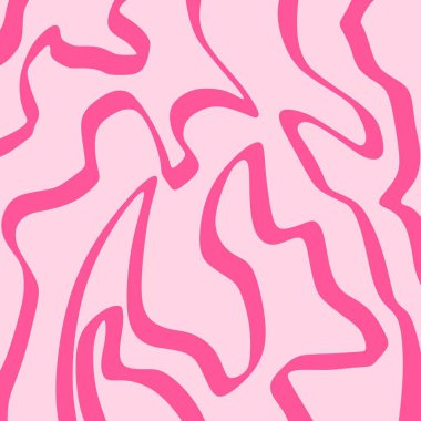 Şirin dalgalı çizgi desenli basit arkaplan