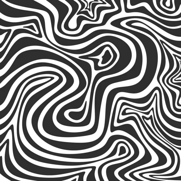 Abstract Background Hypnotic Wavy Lines Pattern — Stock vektor