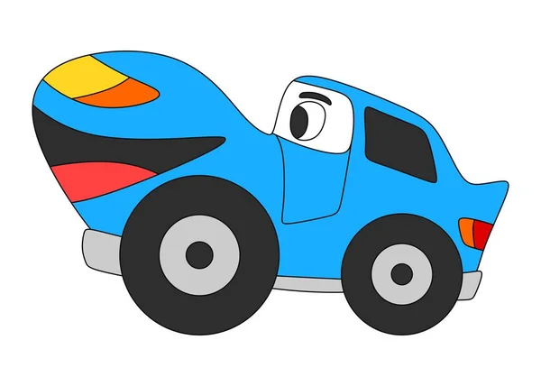 Illustrazione Una Simpatica Auto Del Cartone Animato — Vettoriale Stock