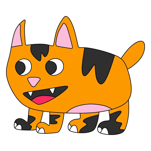 Illustration Cute Orange Cat — Stock vektor