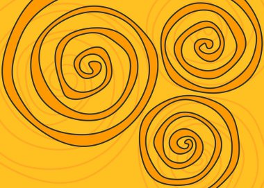 Şirin dalgalı ve kıvrımlı desenli soyut arkaplan