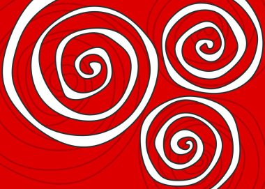 Şirin dalgalı ve kıvrımlı desenli soyut arkaplan