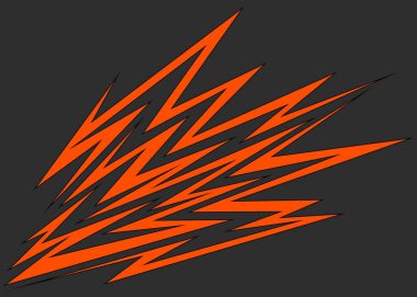 Çeşitli keskin, zigzag ve şimşek desenli soyut arkaplan