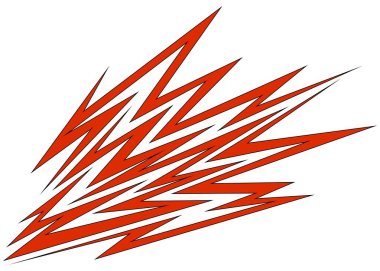 Çeşitli keskin, zigzag ve şimşek desenli soyut arkaplan