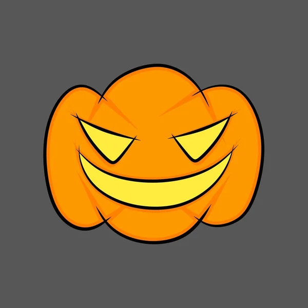 Semplice Icona Zucca Arancione Halloween — Vettoriale Stock