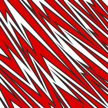 Çeşitli keskin, zigzag ve ok desenli soyut bir arkaplan. Keskin ve zigzag deseni