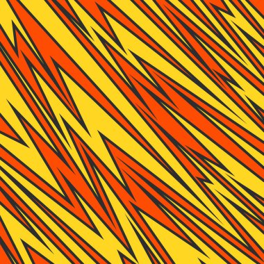 Çeşitli keskin, zigzag ve ok desenli soyut bir arkaplan. Keskin ve zigzag deseni