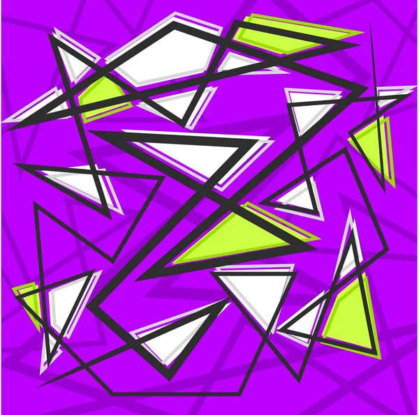 Абстрактный Фон Разноцветным Треугольным Рисунком Неправильной Линией — стоковый вектор