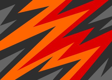 Renkli, keskin ve zikzak desenli soyut bir arkaplan. Soyut geometrik duvar kağıdı