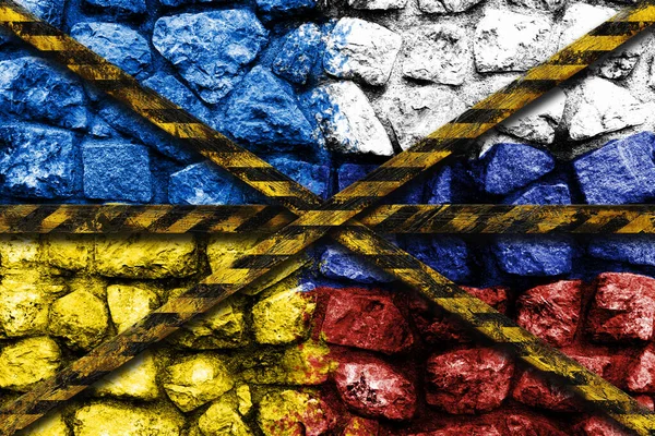 Zastavte Válku Ruské Ukrajinské Vlajky Namalované Kameni — Stock fotografie
