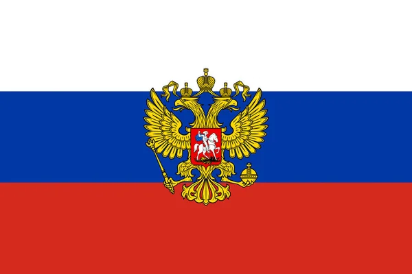 Drapeau National Russie Tricolore Illustration — Photo