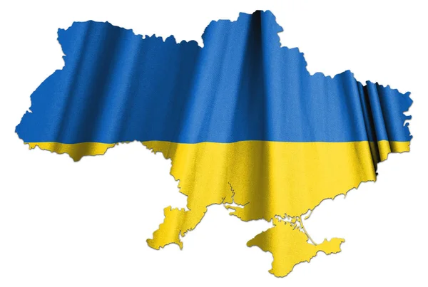 Mapa Ukrajiny Vlajkou Ukrajiny Ilustrace — Stock fotografie